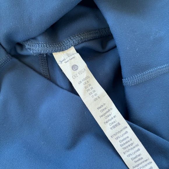 CRZ Yoga Women's French Navy Blue YOGA Set, Tank Leggings LOT OF TWO Size XS - Picture 11 of 14